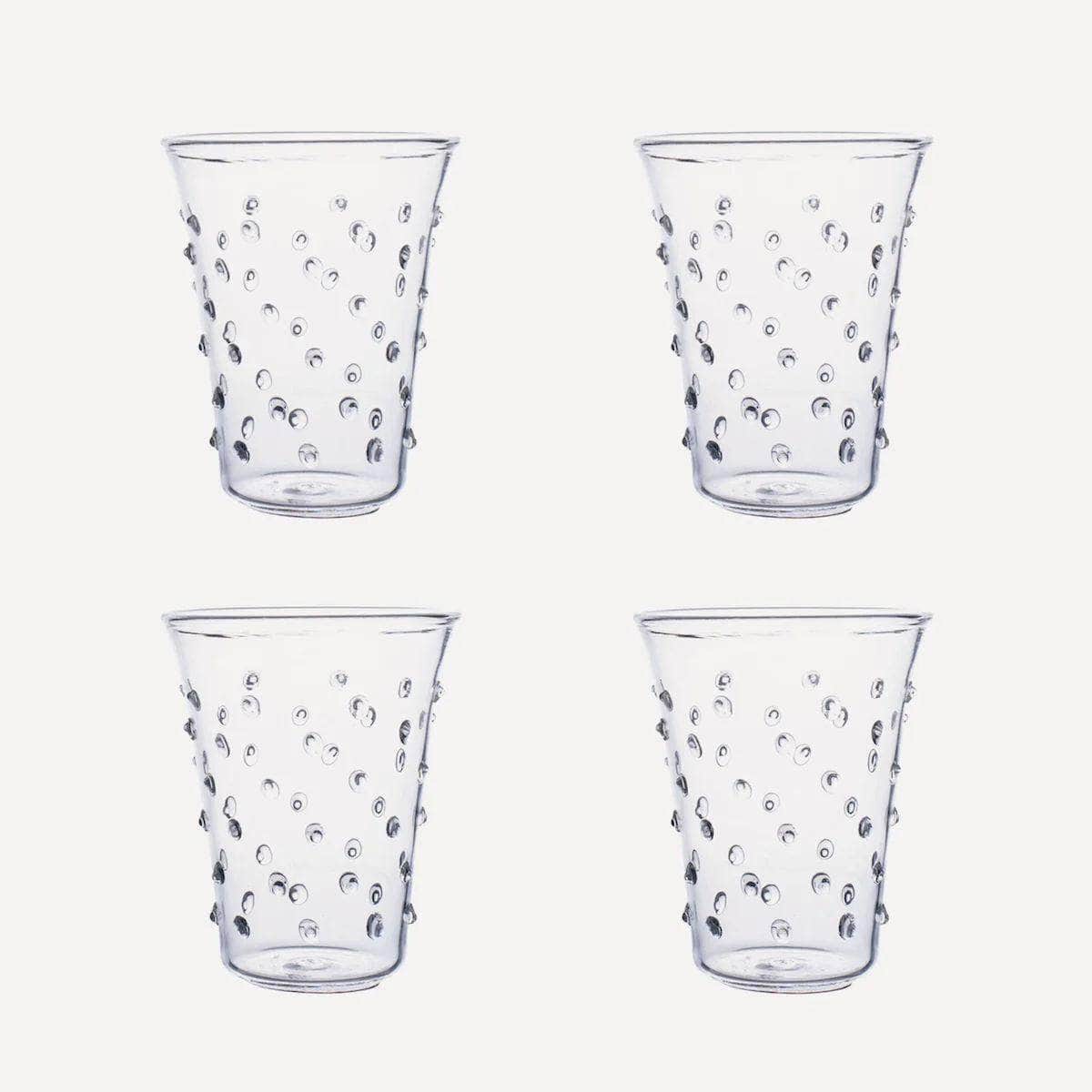 Clear Pom Water Glass - Set of Four