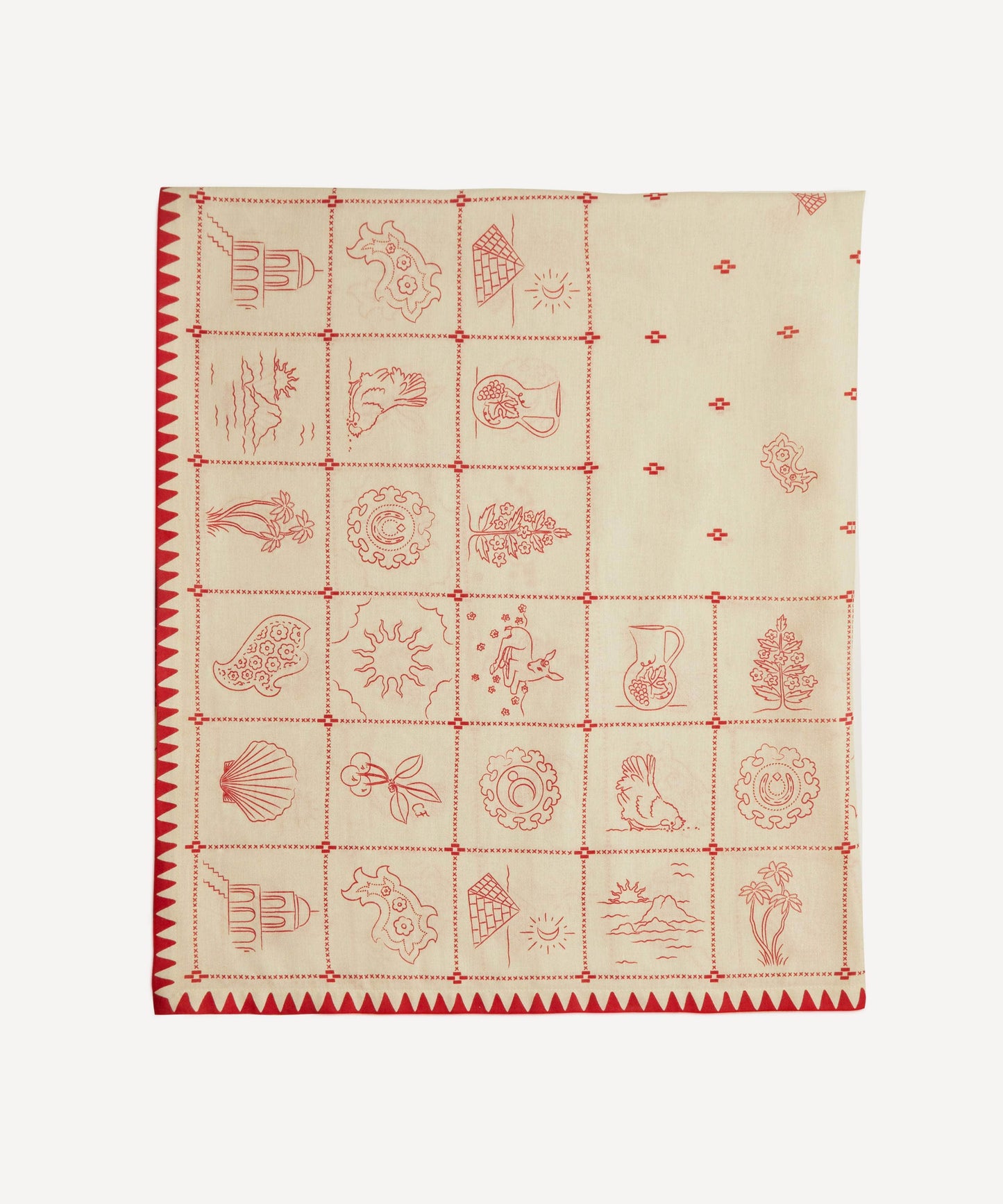 Redwork Tablecloth Red