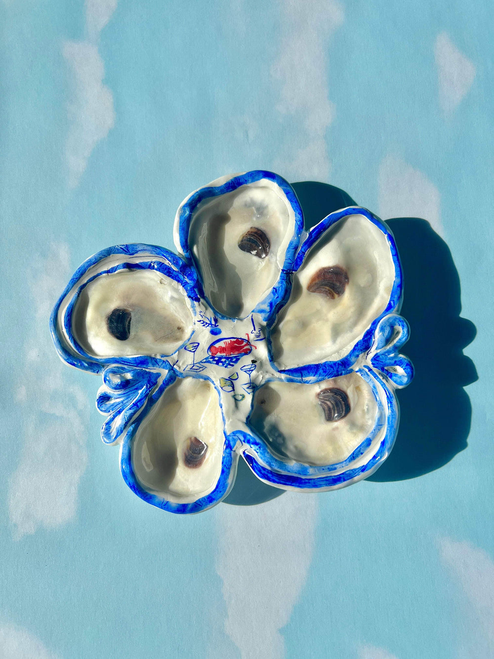 Oyster Serving Dish with Lobster Dinner