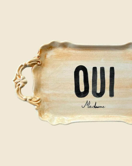 Vassoio "Oui Madame" Hand Painted Serving tray
