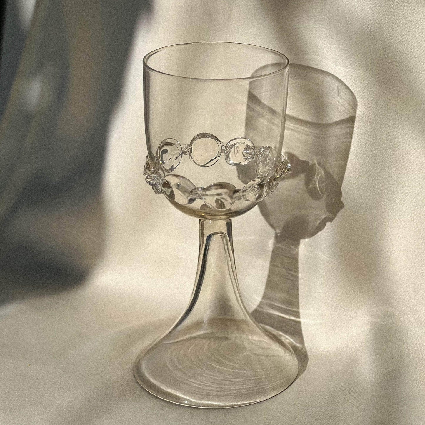 Mouthblown Wine Goblets Chain - Set Of Two