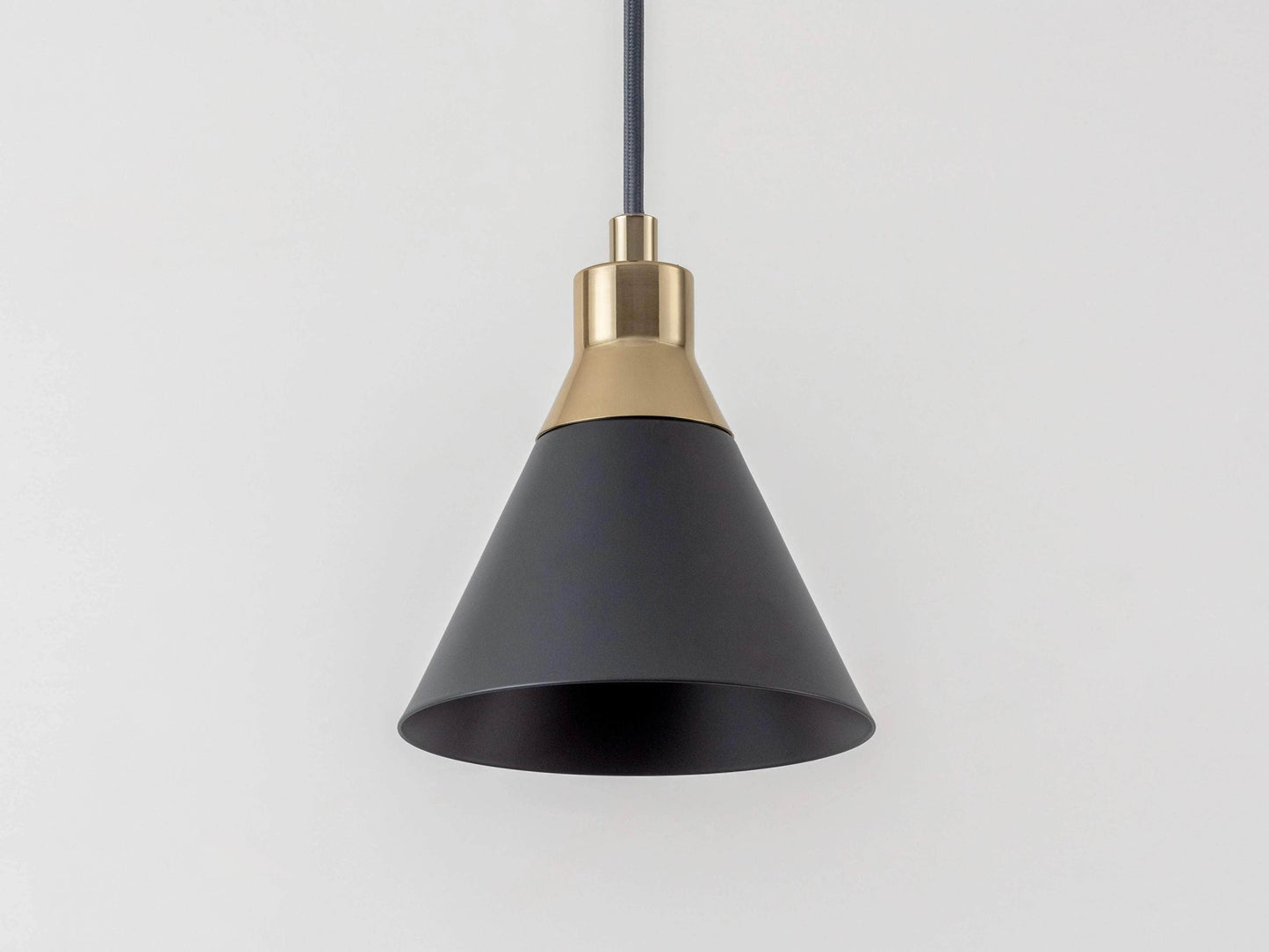 Charcoal grey cone pendent ceiling light