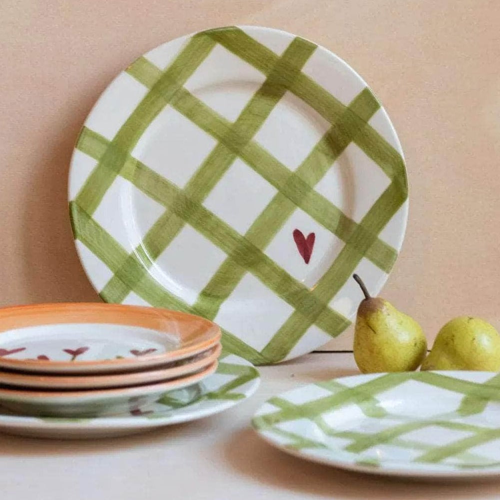 Picnic Hand Painted Ceramic Dinner Plate