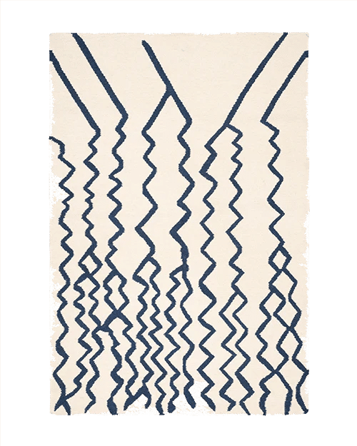 Barba Rug in Midnight Navy Blue