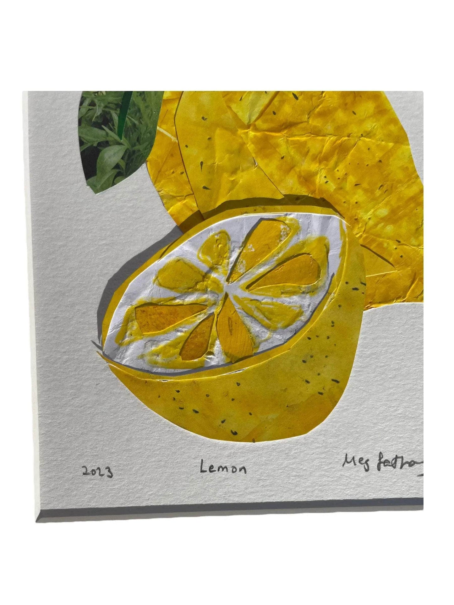 Original Lemon Collage Art Piece