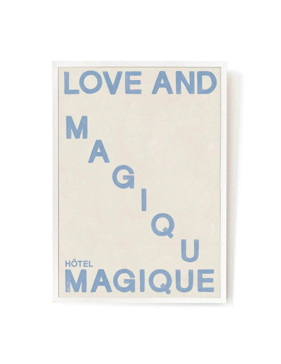 Love and Magique Blue Art Print