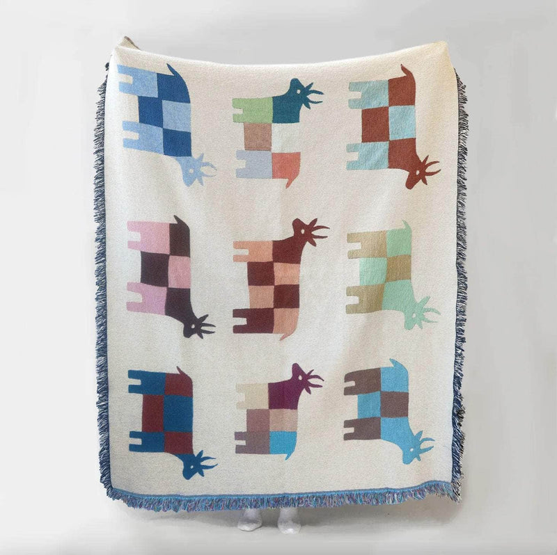 Moo' Cows Recycled Cotton Woven Throw