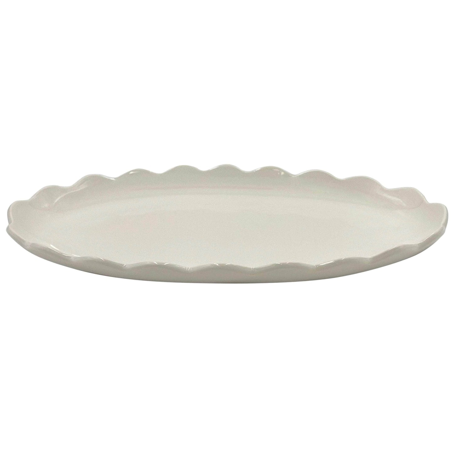 Scalloped Large Oval Platter