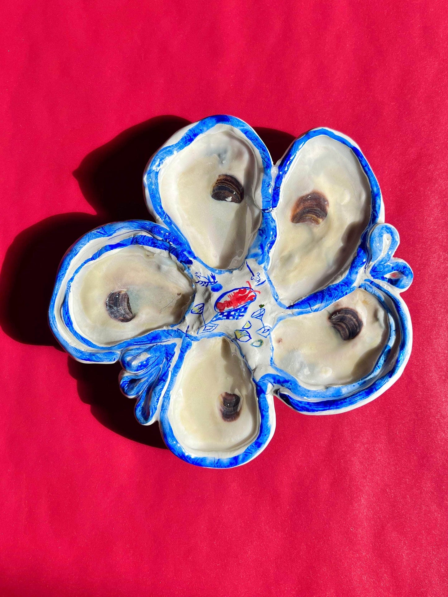 Oyster Serving Dish with Lobster Dinner