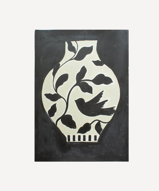 Chalky Black Vase- Original painting