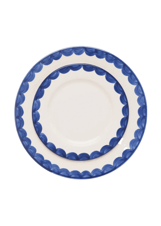 Blue Scallop Dinner Plate