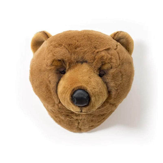 Oliver the Brown Bear Wall Mounted Plush Head