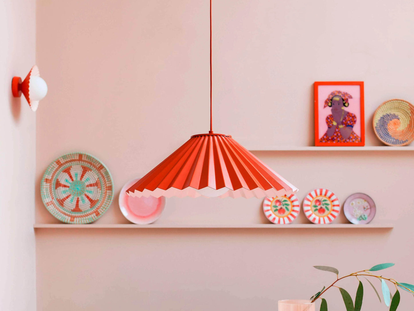 The Pleat pendant ceiling light- Houseof x Emma Gurner