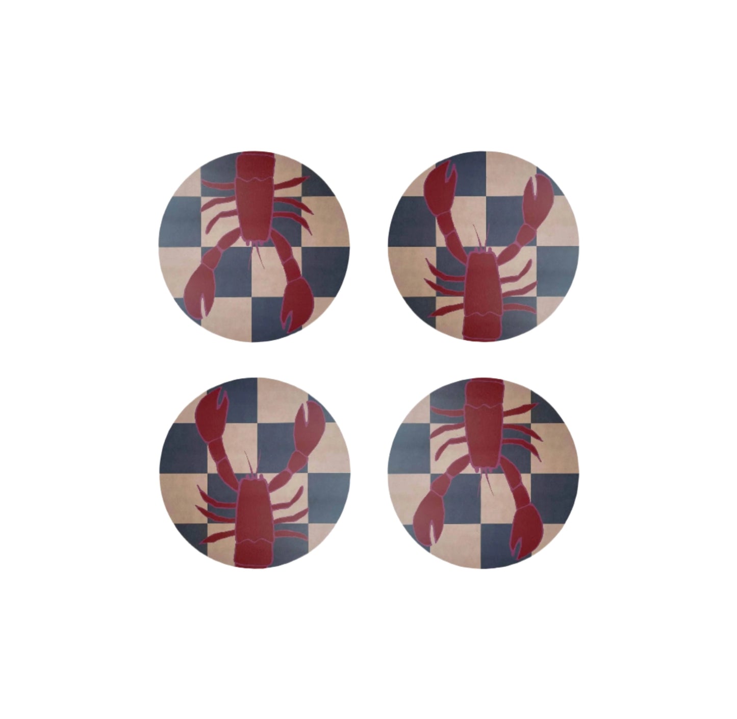 Set of 4 Lobster Coasters