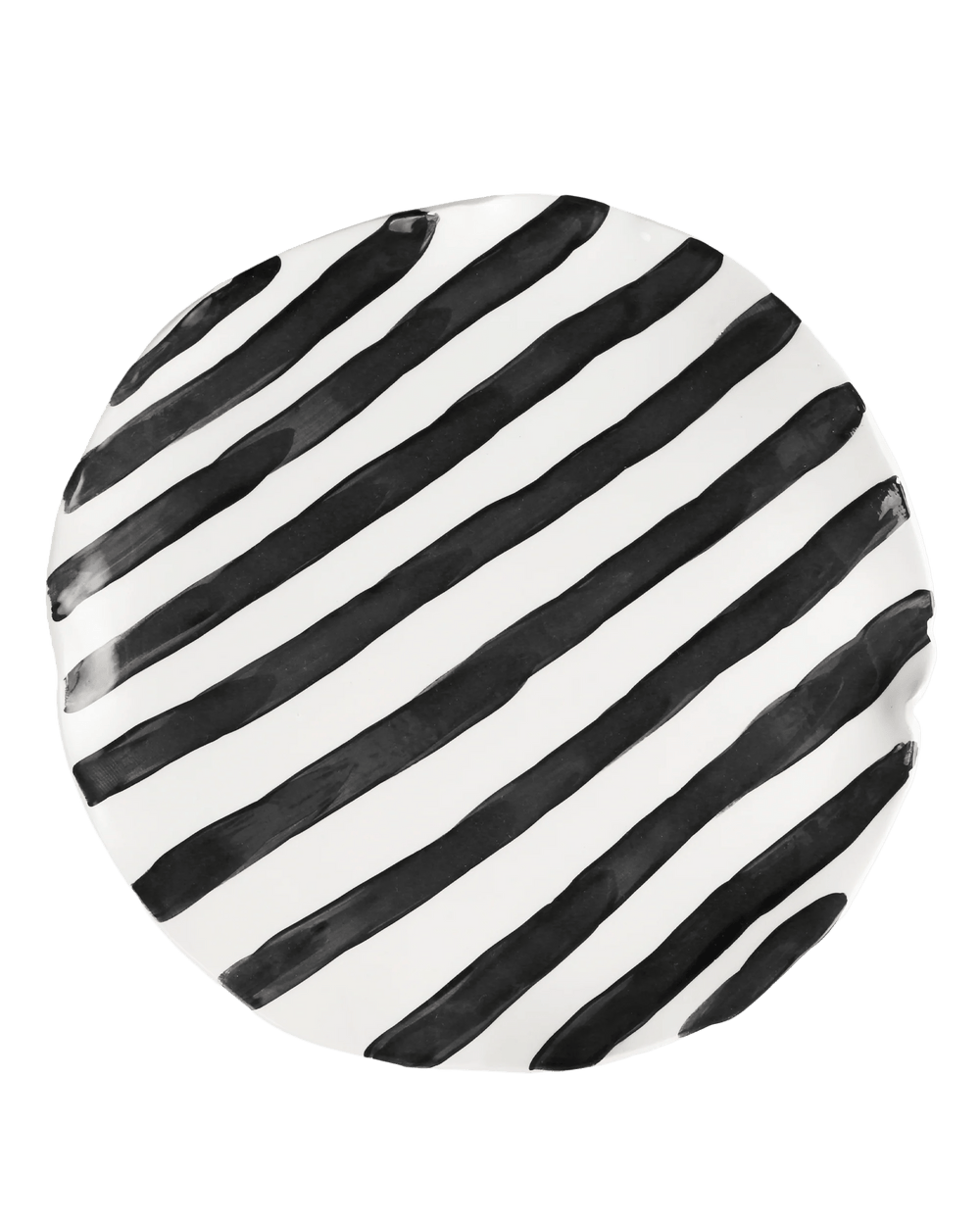 Black Striped Plate
