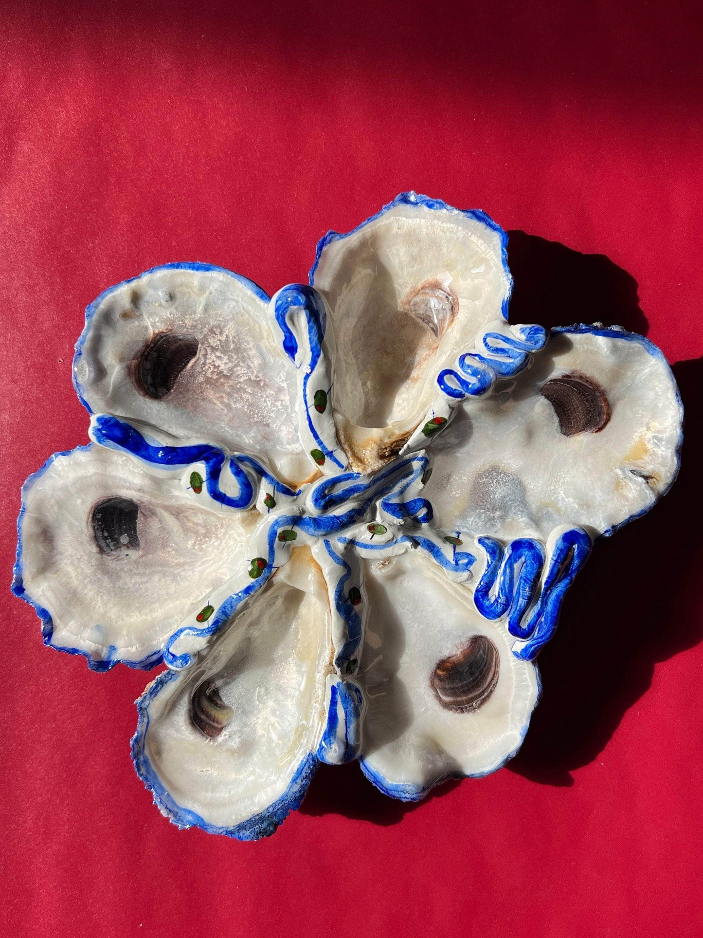 Oyster Serving Dish with Olives