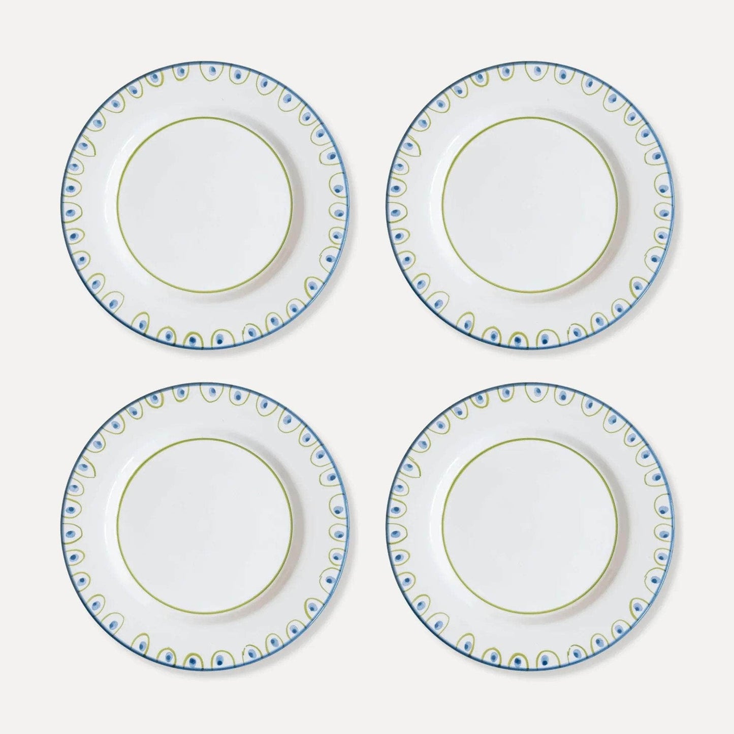 Coconut Hand-Painted Ceramic Dinner Plate