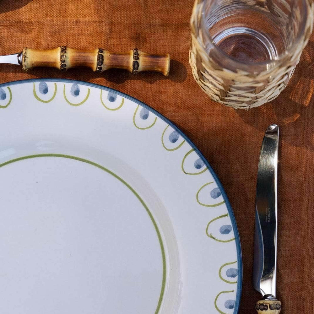 Coconut Hand-Painted Ceramic Dinner Plate