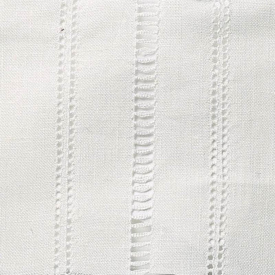 Drawn Thread Curtains - Ladder Stitch Rows - Ivory White