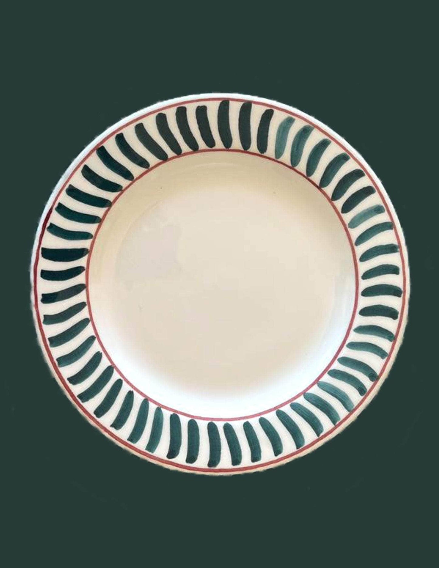 Ceramic Emerald Green Dining Plate | Set of 12