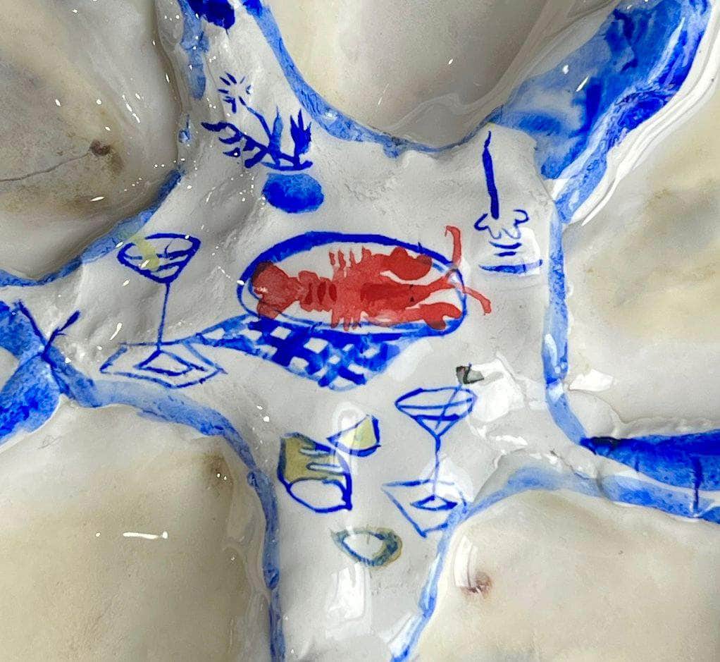 Oyster Serving Dish with Lobster Dinner