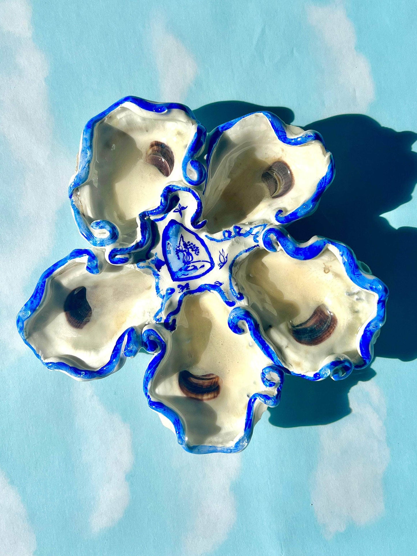 Oyster Serving Dish with Still Life