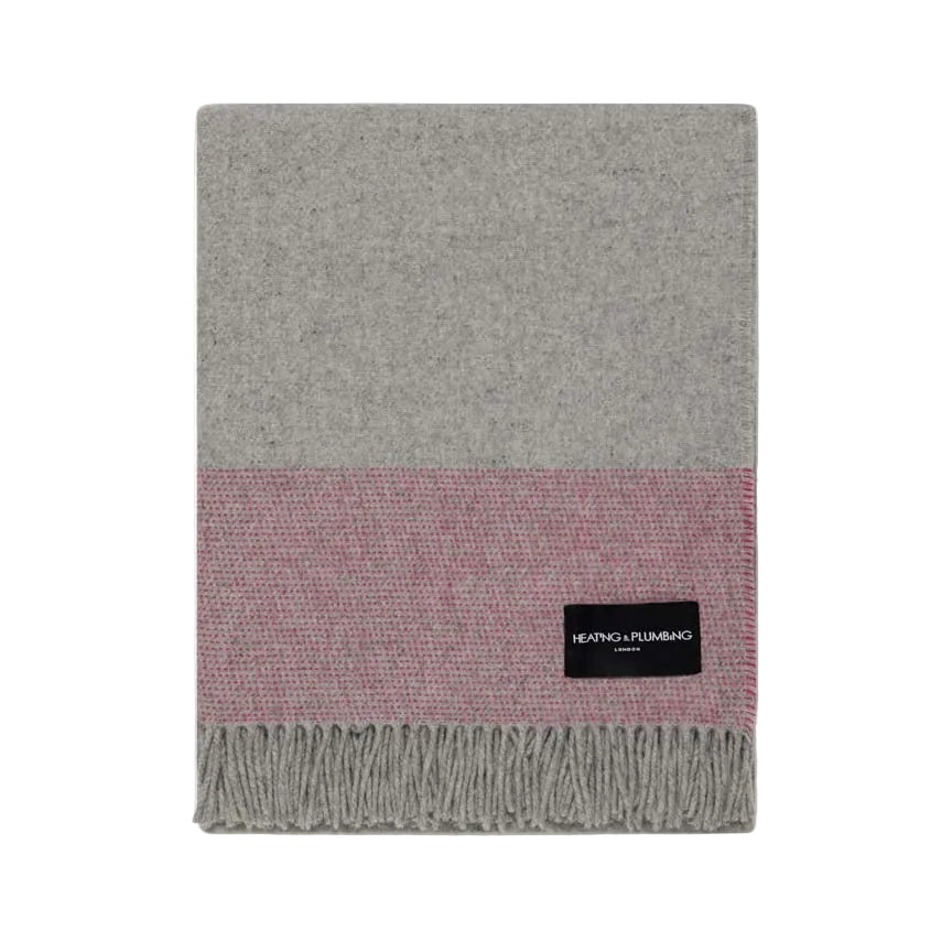 Soft Whispers - Cashmere & Merino Lambswool Blanket - Pink Haze