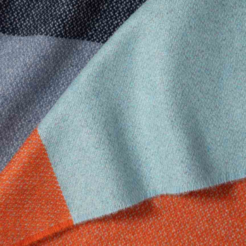 Soft Whispers - Cashmere & Merino Lambswool Blanket - Coastal Bloom