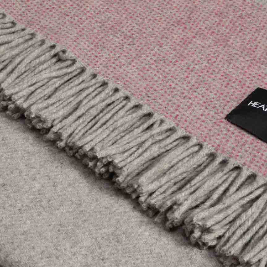 Soft Whispers - Cashmere & Merino Lambswool Blanket - Pink Haze