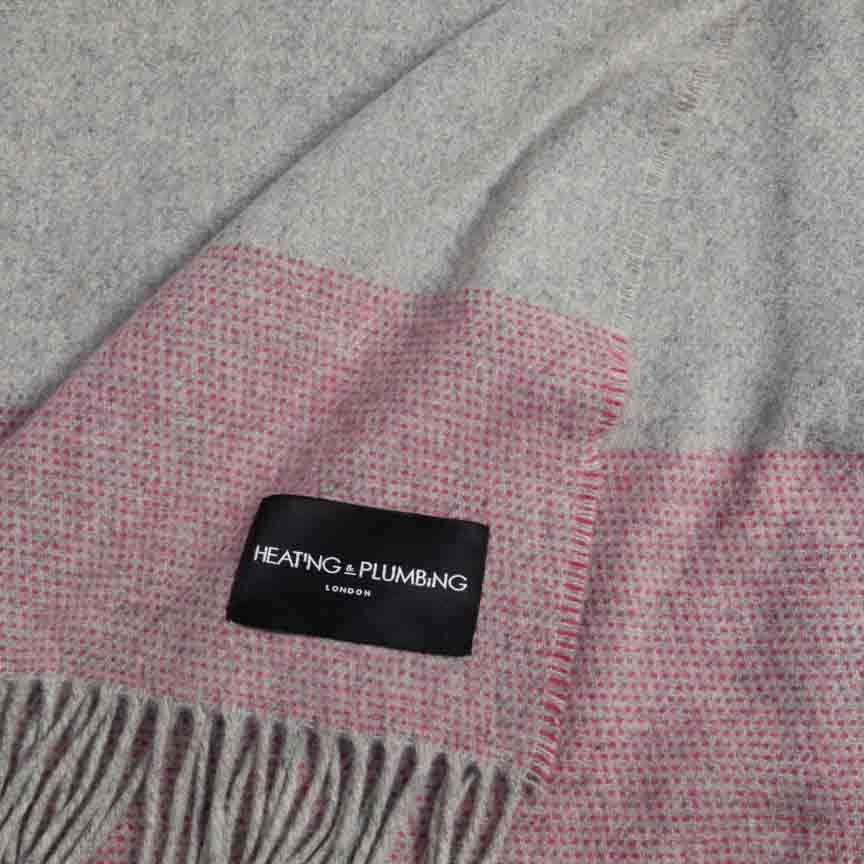 Soft Whispers - Cashmere & Merino Lambswool Blanket - Pink Haze
