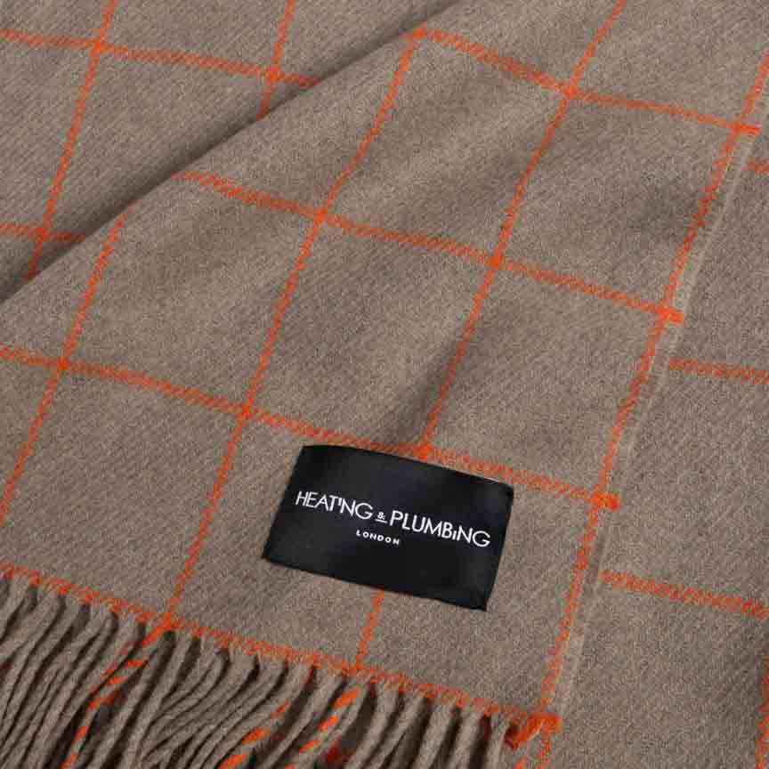 Soft Whispers - Cashmere & Merino Lambswool Blanket - Candied Orange