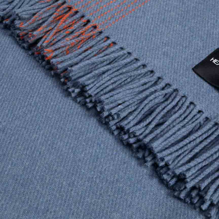 Soft Whispers - Cashmere & Merino Lambswool Blanket - Blue Crush