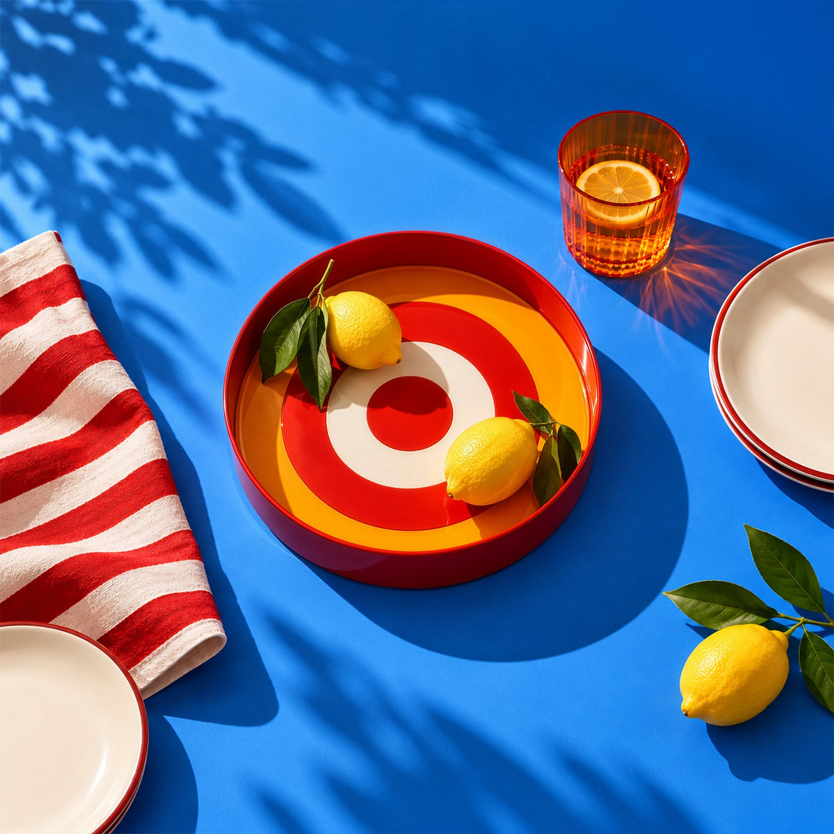 Red Loop Serving Bowl Large