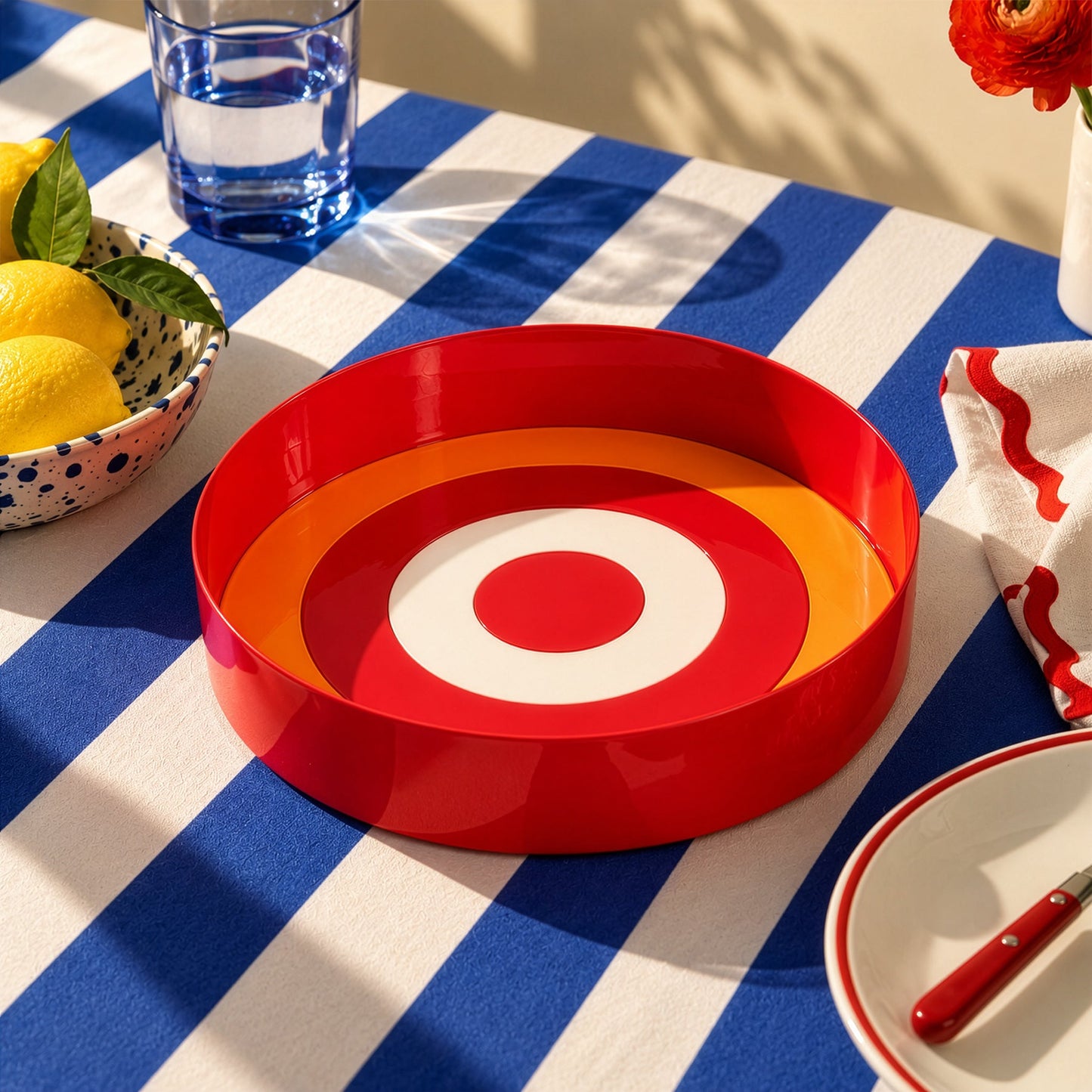 Red Loop Serving Bowl Large