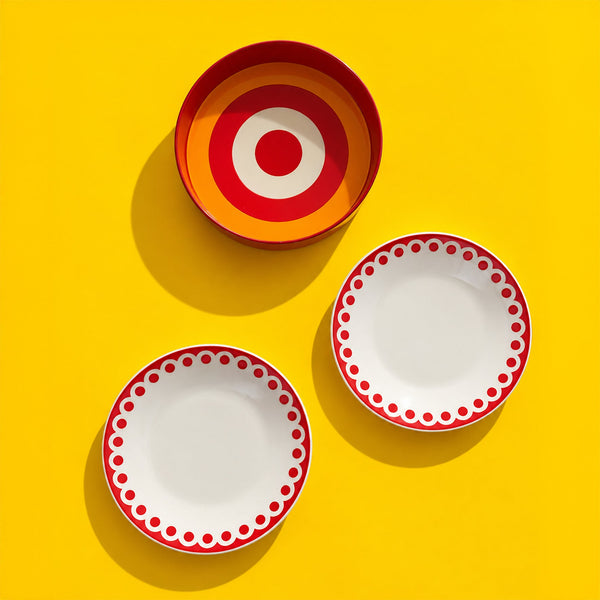 Red Loop Serving Bowl Large
