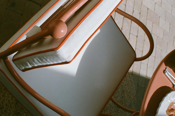 Panarea Armchair in Spritz, Cream & Blue Upholstery