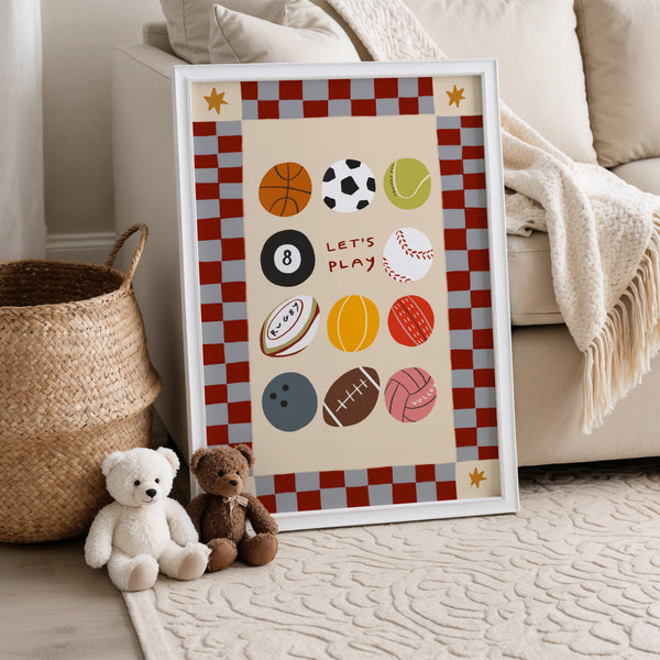 Let's Play | Playroom Print | UNFRAMED