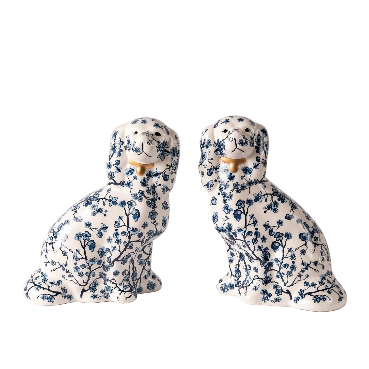 Pair of Cherry Blossom Dogs