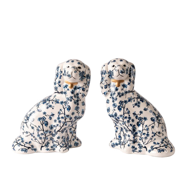 Pair of Cherry Blossom Dogs