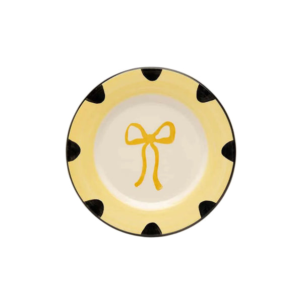 Yellow Bow Dessert Plate