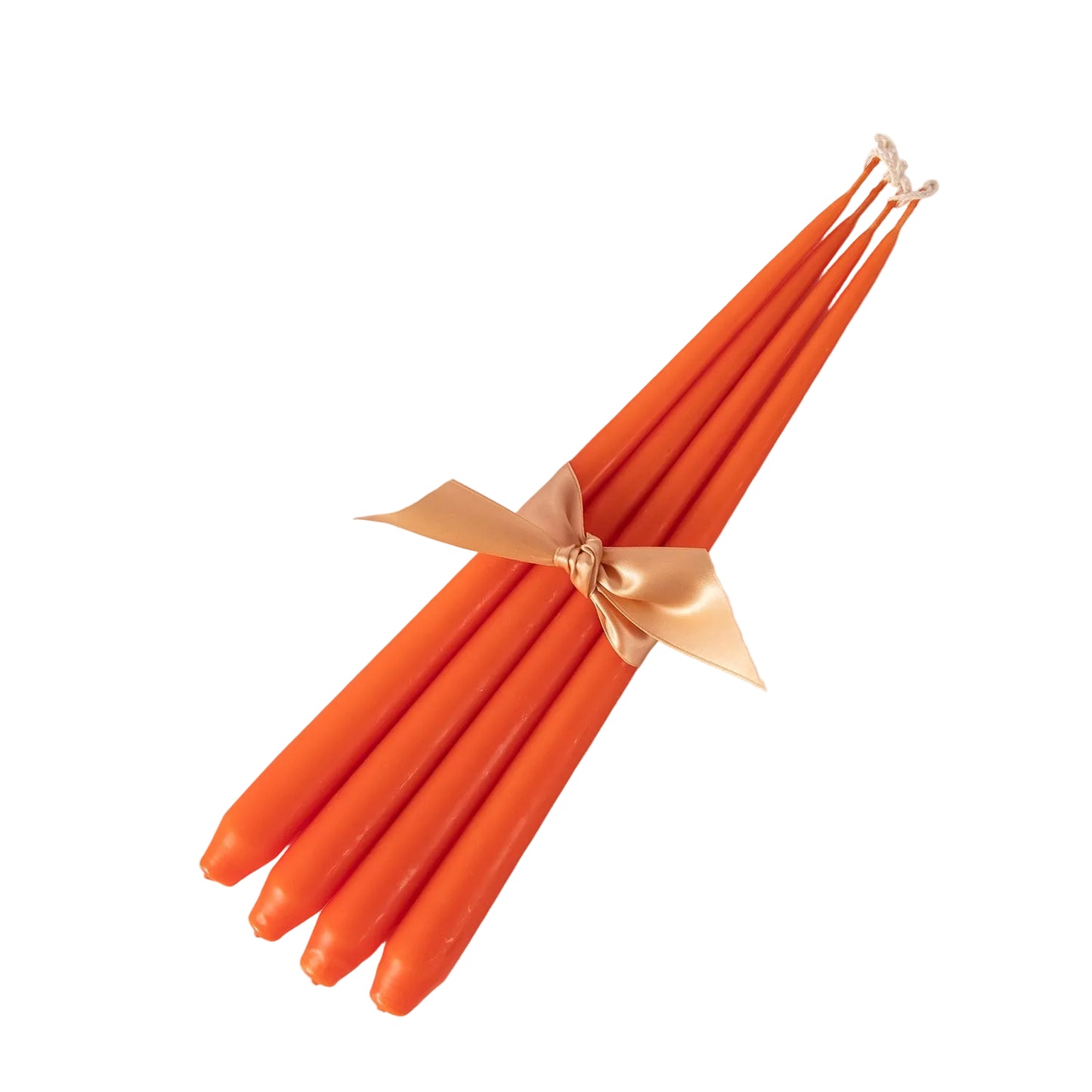 Set of Four Tapered Candles - Orange