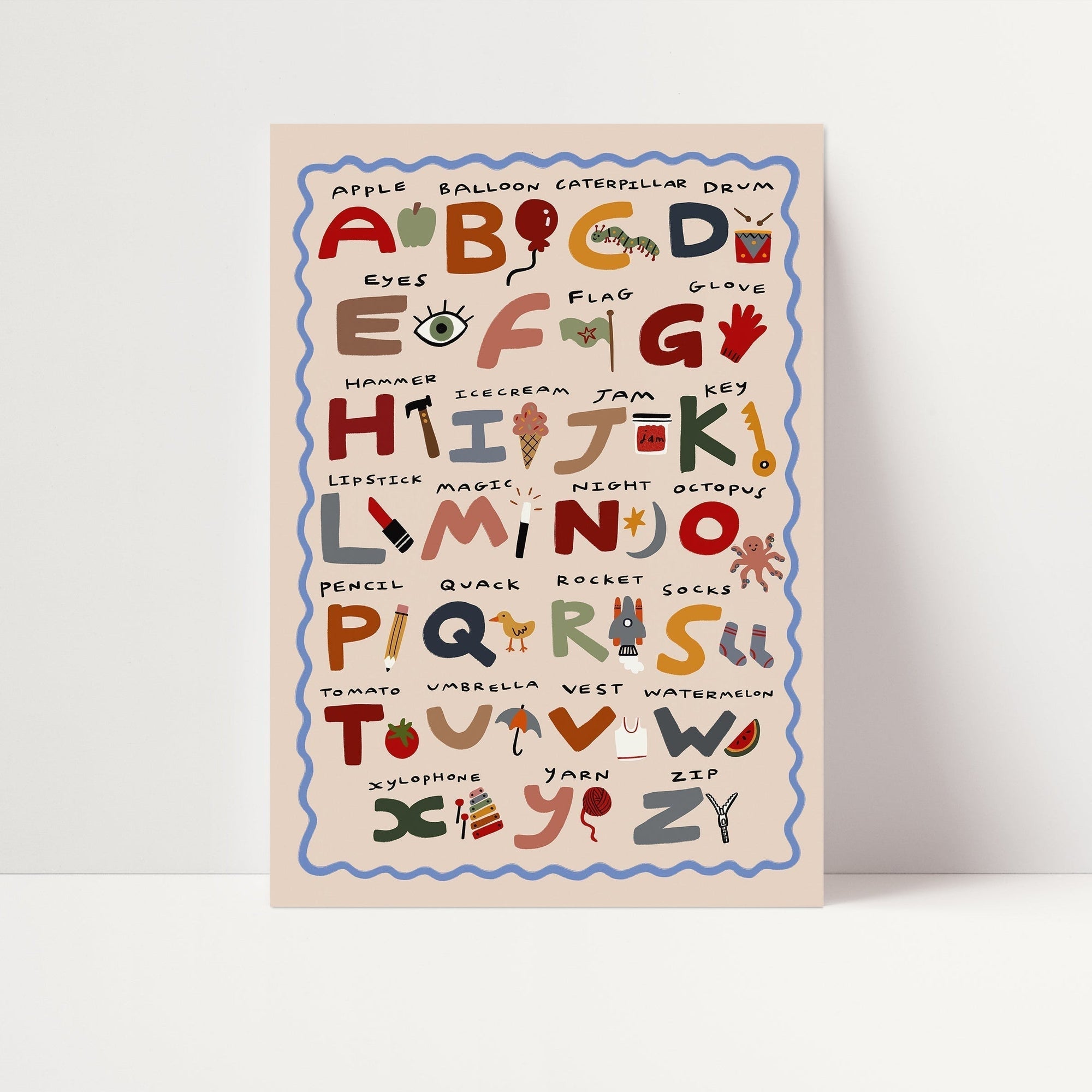 First Alphabet | Kid's Print | UNFRAMED