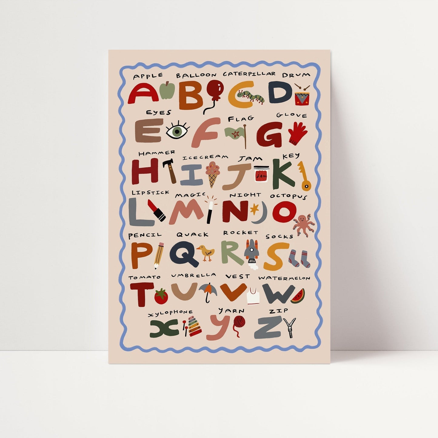 First Alphabet | Kid's Print | UNFRAMED