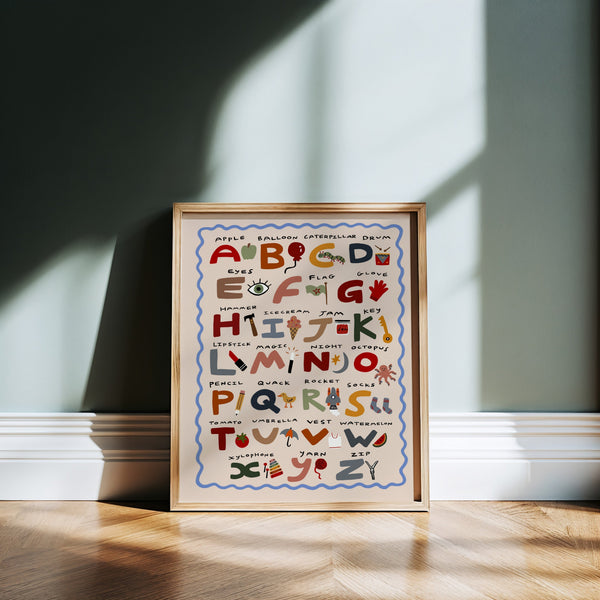 First Alphabet | Kid's Print | UNFRAMED