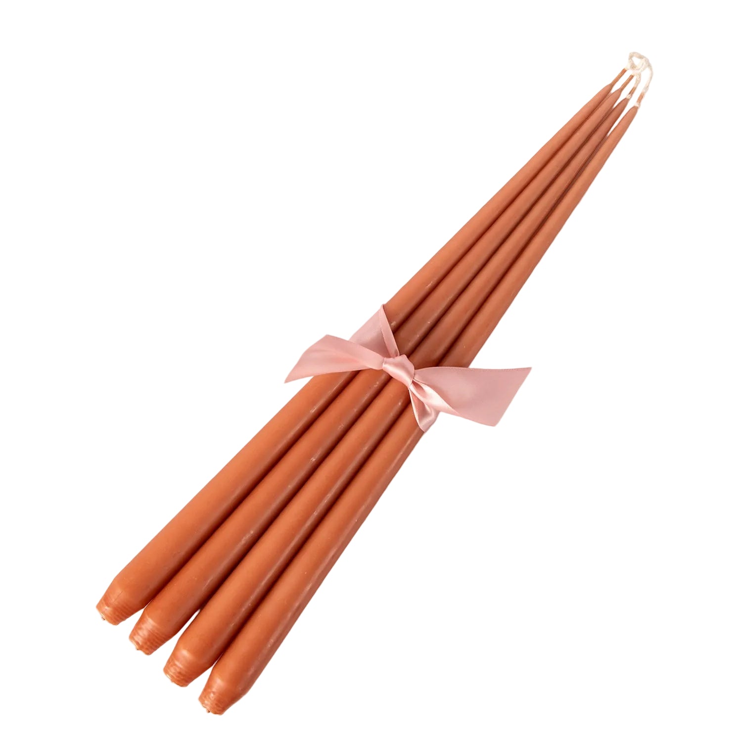 Set of Four Tapered Candles - Brown