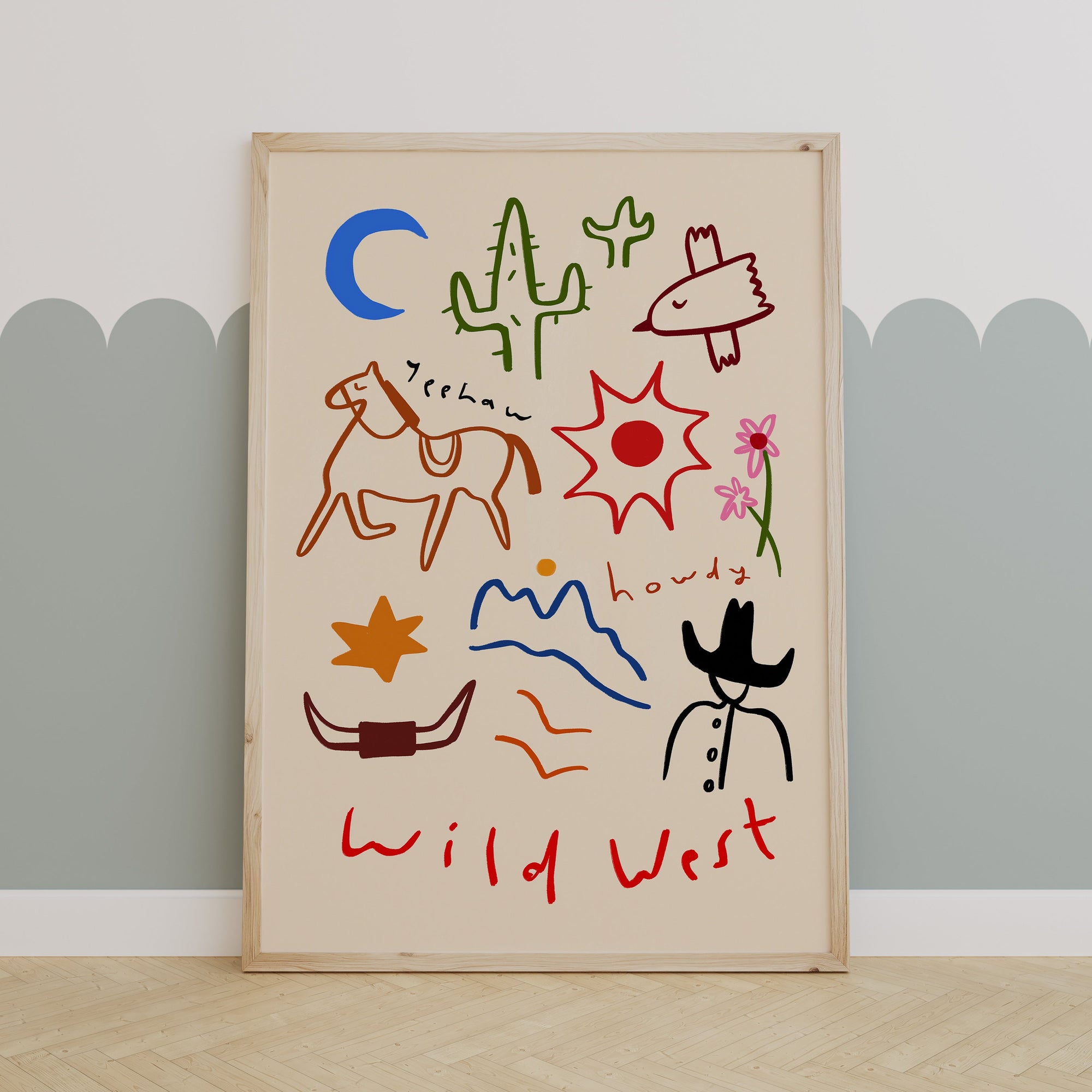 Wild West | Nursery Print | UNFRAMED