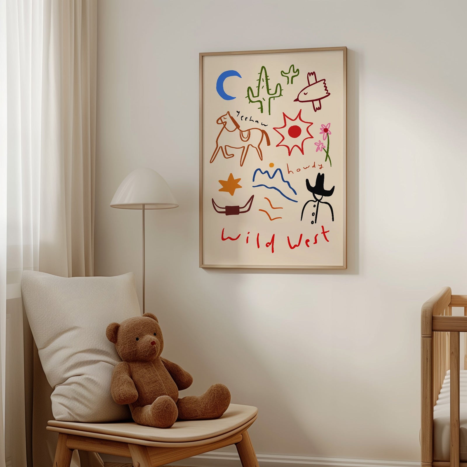 Wild West | Nursery Print | UNFRAMED