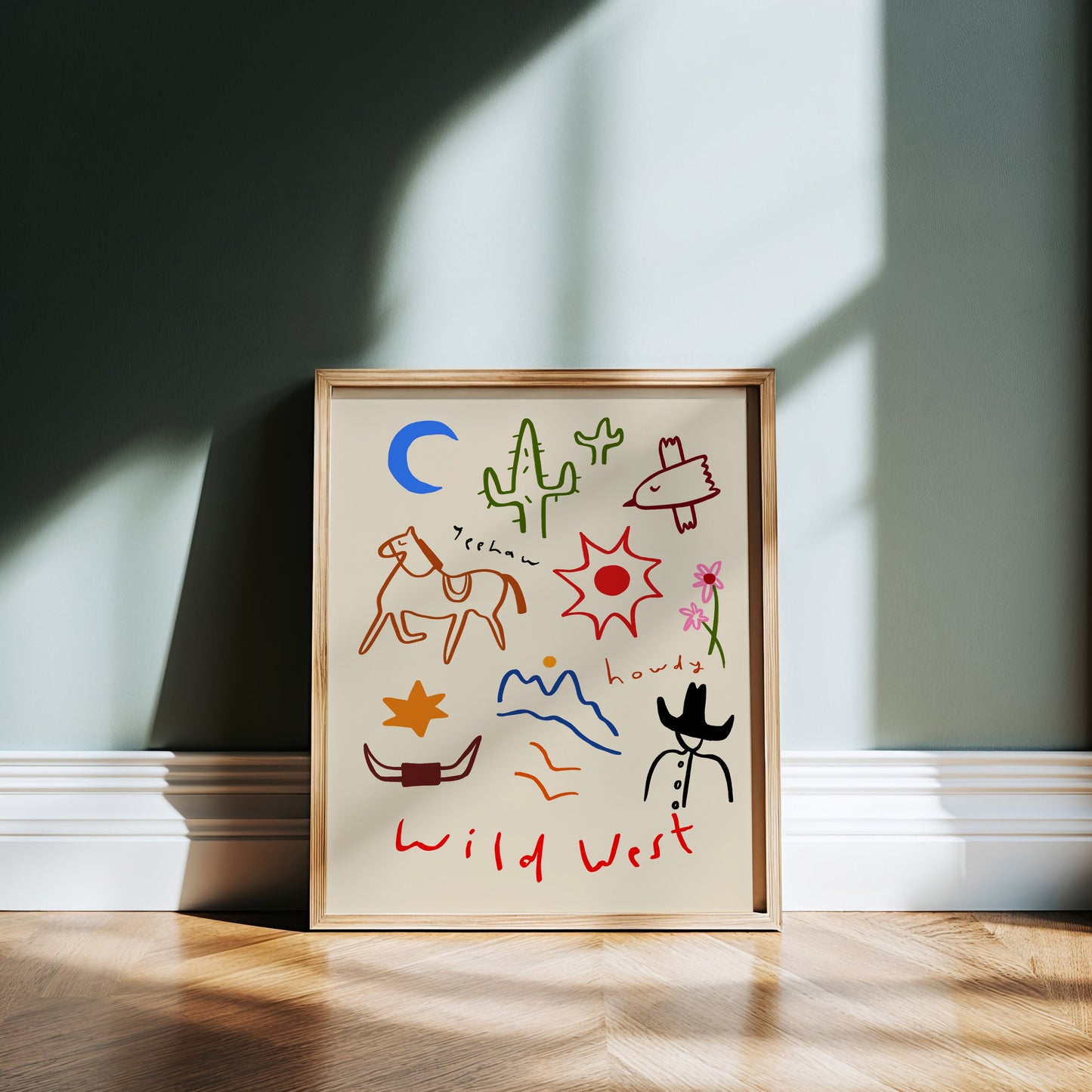 Wild West | Nursery Print | UNFRAMED