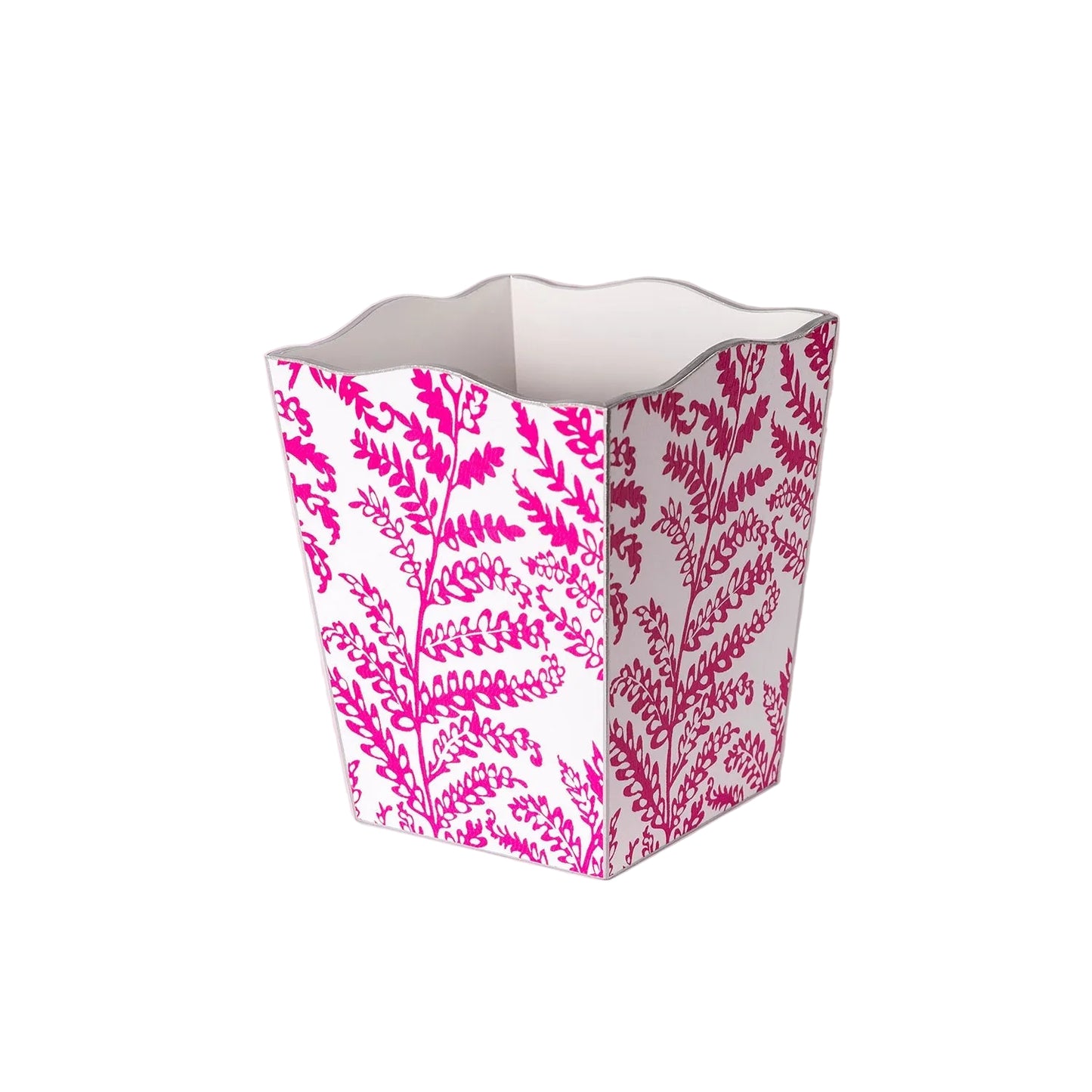 Raspberry Lacy Fern Wastepaper Basket