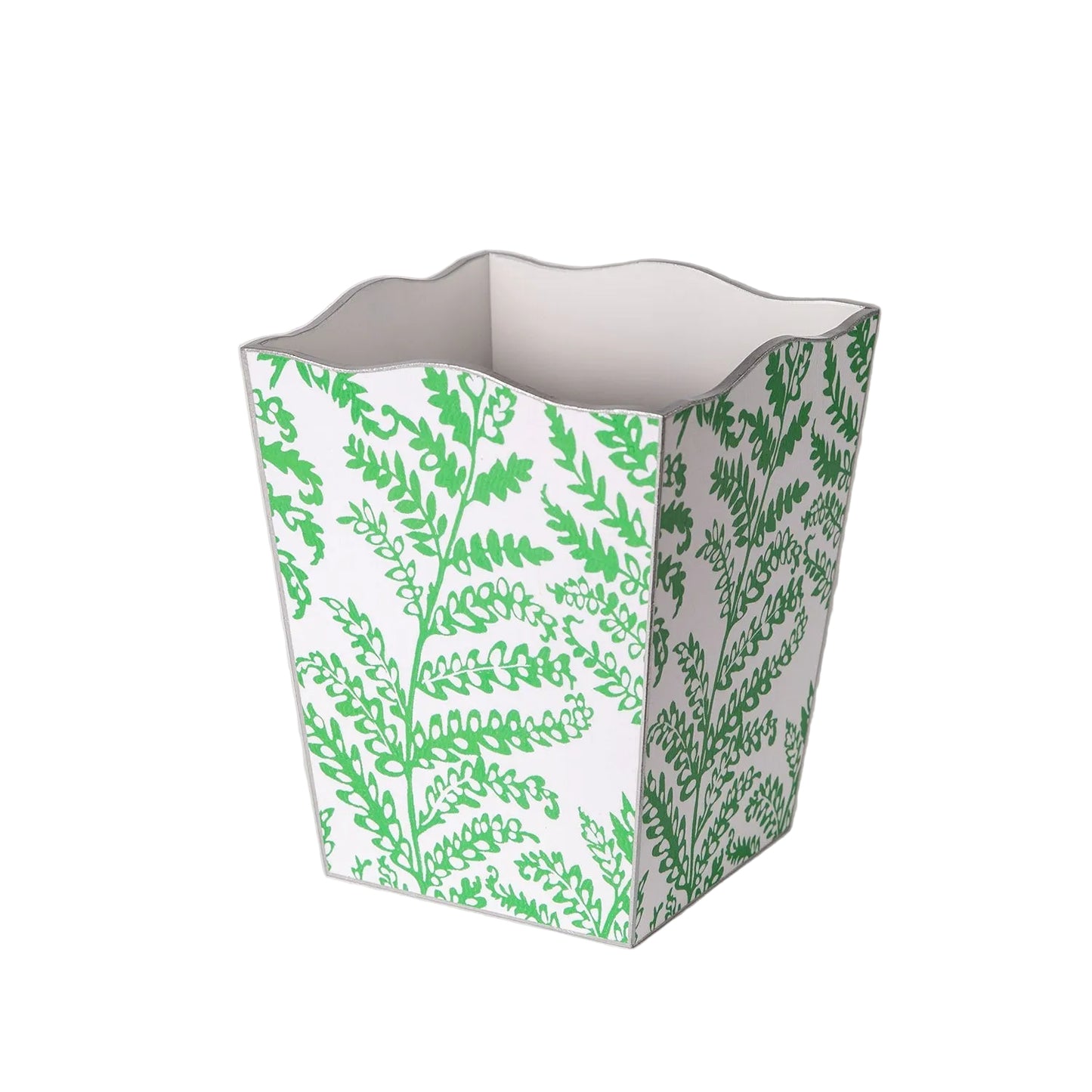 Green Lacy Fern Wastepaper Basket